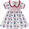 image4th of July Toddler Little Girl Outfit Smocked Dress Fourth of July Vintage Dress for Kids Cute Patriotic ClothesAmerican Flag White