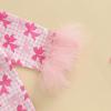 imageKuriozud ToddlerampampLittle Girl Silk Pajama Two Piece Set Feather Trim Button Tops Stain Pants Birthday Fall Winter SleepwearPink Bow
