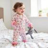imageKuriozud ToddlerampampLittle Girl Silk Pajama Two Piece Set Feather Trim Button Tops Stain Pants Birthday Fall Winter SleepwearPink Strawberry Bow