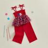 imageKuriozud 4th of July Outfit Baby Girl Smocked Tank TopWide Leg Pants Set Kids Toddler Girl Fourth of July Clothes4th July Usa Tutu Red