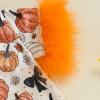 imageKuriozud Baby Girl Pajamas Newborn Button Down Romper Jumpsuit Feather Trim Nightgown Infant Sleepwear OnePiece Summer PjsHalloween Pumpkin Orange