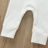 imageKuriozud Newborn Infant Unisex Baby Boy Girl Clothes Button Romper Jumpsuit Basic One Piece OutfitsLong Sleeve One Piece White