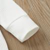 imageKuriozud Newborn Infant Unisex Baby Boy Girl Clothes Button Romper Jumpsuit Basic One Piece OutfitsLong Sleeve One Piece White