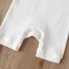 imageKuriozud Newborn Infant Unisex Baby Boy Girl Clothes Button Romper Jumpsuit Basic One Piece OutfitsShort Sleeve Romper White