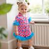 imageKuriozud Toddler Girl Pajamas 4th Of July Baby Silk Satin Nightgown Girls Fourth Of July Pjs Button Down 2Pcs Pajamas SetIce Cream Red