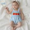 imageKuriozud 4th of July Outfits Baby Girl USA Romper Fourth of July Onesie Independence Day Bodysuit Memorial Day ClothesHalloween Blue Pumpkin