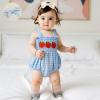 imageKuriozud 4th of July Outfits Baby Girl USA Romper Fourth of July Onesie Independence Day Bodysuit Memorial Day ClothesHalloween Blue Pumpkin