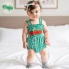 imageKuriozud 4th of July Outfits Baby Girl USA Romper Fourth of July Onesie Independence Day Bodysuit Memorial Day ClothesHalloween Green Pumpkin