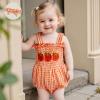 imageKuriozud 4th of July Outfits Baby Girl USA Romper Fourth of July Onesie Independence Day Bodysuit Memorial Day ClothesHalloween Orange Pumpkin