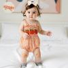 imageKuriozud 4th of July Outfits Baby Girl USA Romper Fourth of July Onesie Independence Day Bodysuit Memorial Day ClothesHalloween Orange Pumpkin