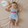 imageKuriozud 4th of July Outfits Baby Girl USA Romper Fourth of July Onesie Independence Day Bodysuit Memorial Day ClothesHalloween Sky Blue Pumpkin