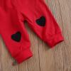 imageKuriozud Baby My First Valentines Outfits Long Sleeve Romper Bodysuit Top Pants Hat 3 Piece Clothes SetA Valentines Outfits a