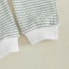 imageKuriozud Newborn Baby Boy Clothes Long Sleeve Collared Romper Botton Jumpsuit Waffle Fall Winter One Piece OutfitStriped Green