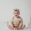 imageKuriozud Newborn Baby Boy Girl Bubble Romper Funny Letter Long Sleeve Oversized Sweater Tops Fall Winter ClothesCutest Pumpkin in the Patch Khaki