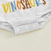 imageKuriozud Newborn Baby Boy Girl Bubble Romper Funny Letter Long Sleeve Oversized Sweater Tops Fall Winter ClothesJust a Boy Who Loves Dinosaurs Grey