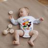 imageKuriozud Newborn Baby Boy Girl Bubble Romper Funny Letter Long Sleeve Oversized Sweater Tops Fall Winter ClothesJust a Boy Who Loves Dinosaurs Grey