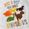 imageKuriozud Newborn Baby Boy Girl Bubble Romper Funny Letter Long Sleeve Oversized Sweater Tops Fall Winter ClothesJust a Boy Who Loves Dinosaurs Grey