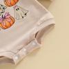 imageKuriozud Newborn Baby Boy Girl Bubble Romper Funny Letter Long Sleeve Oversized Sweater Tops Fall Winter ClothesPumpkin Ghost Bow Khaki