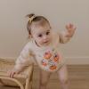 imageKuriozud Newborn Baby Boy Girl Bubble Romper Funny Letter Long Sleeve Oversized Sweater Tops Fall Winter ClothesPumpkin Ghost Bow Khaki