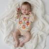 imageKuriozud Newborn Baby Boy Girl Bubble Romper Funny Letter Long Sleeve Oversized Sweater Tops Fall Winter ClothesPumpkin Ghost Bow Khaki