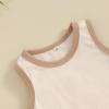 imageKuriozud Newborn Infant Baby Boy Girl 95 Cotton Sleeveless Bodysuit Romper Tank Top Romper Basic Summer Clothes 3 6 9 MonthsColor Block Beige