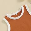 imageKuriozud Newborn Infant Baby Boy Girl 95 Cotton Sleeveless Bodysuit Romper Tank Top Romper Basic Summer Clothes 3 6 9 MonthsColor Block Light Brown