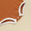 imageKuriozud Newborn Infant Baby Boy Girl 95 Cotton Sleeveless Bodysuit Romper Tank Top Romper Basic Summer Clothes 3 6 9 MonthsColor Block Light Brown