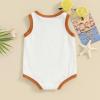 imageKuriozud Newborn Infant Baby Boy Girl 95 Cotton Sleeveless Bodysuit Romper Tank Top Romper Basic Summer Clothes 3 6 9 MonthsColor Block White
