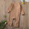 imageKuriozud Unisex Baby Boy Girl Zipper Romper Jumpsuit One Piece OutfitsA Brown