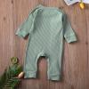 imageKuriozud Unisex Baby Boy Girl Zipper Romper Jumpsuit One Piece OutfitsA Light Green