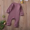 imageKuriozud Unisex Baby Boy Girl Zipper Romper Jumpsuit One Piece OutfitsA Purple
