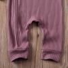 imageKuriozud Unisex Baby Boy Girl Zipper Romper Jumpsuit One Piece OutfitsA Purple