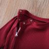 imageKuriozud Unisex Baby Boy Girl Zipper Romper Jumpsuit One Piece OutfitsA Wine Red