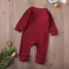 imageKuriozud Unisex Baby Boy Girl Zipper Romper Jumpsuit One Piece OutfitsA Wine Red