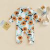 imageKuriozud Unisex Baby Boy Girl Zipper Romper Jumpsuit One Piece OutfitsSunflower  Ghost