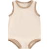 imageKuriozud Newborn Infant Baby Boy Girl 95 Cotton Sleeveless Bodysuit Romper Tank Top Romper Basic Summer Clothes 3 6 9 MonthsColor Block Beige