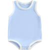 imageKuriozud Newborn Infant Baby Boy Girl 95 Cotton Sleeveless Bodysuit Romper Tank Top Romper Basic Summer Clothes 3 6 9 MonthsColor Block Blue