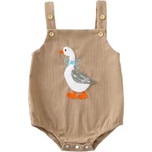 imageKuriozud My First Halloween Baby Boy Outfit Newborn Pumpkin Bubble Romper Infant Overalls Onesie Cute Halloween CostumeFall Duck