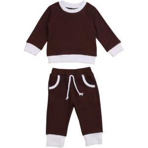 imageKuriozud Unisex Baby Boy Girl Zipper Romper Jumpsuit One Piece OutfitsCoffee