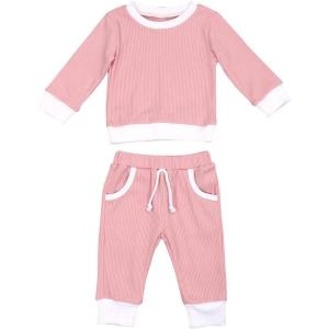 imageKuriozud Unisex Baby Boy Girl Zipper Romper Jumpsuit One Piece OutfitsPink