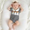 imageKuriozud Newborn Baby Girl Halloween Outfit Smocked Bubble Romper Short Sleeve Jumpsuit Cute Infant Girl Fall ClothesGhost Black