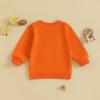imageKuriozud Toddler Baby Boy Girl Football Outfit Pullover Sweatshirt Long Sleeve Crewneck Shirt Top Fall Winter ClothesDog Orange