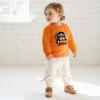imageKuriozud Toddler Baby Boy Girl Football Outfit Pullover Sweatshirt Long Sleeve Crewneck Shirt Top Fall Winter ClothesDog Orange