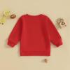 imageKuriozud Toddler Baby Boy Girl Football Outfit Pullover Sweatshirt Long Sleeve Crewneck Shirt Top Fall Winter ClothesDog Red B