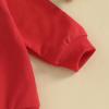 imageKuriozud Toddler Baby Boy Girl Football Outfit Pullover Sweatshirt Long Sleeve Crewneck Shirt Top Fall Winter ClothesDog Red B