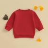 imageKuriozud Toddler Baby Boy Girl Football Outfit Pullover Sweatshirt Long Sleeve Crewneck Shirt Top Fall Winter ClothesGlory Glory Red