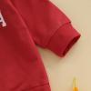 imageKuriozud Toddler Baby Boy Girl Football Outfit Pullover Sweatshirt Long Sleeve Crewneck Shirt Top Fall Winter ClothesGlory Glory Red