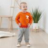 imageKuriozud Toddler Baby Boy Girl Football Outfit Pullover Sweatshirt Long Sleeve Crewneck Shirt Top Fall Winter ClothesT Orange