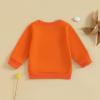 imageKuriozud Toddler Baby Boy Girl Football Outfit Pullover Sweatshirt Long Sleeve Crewneck Shirt Top Fall Winter ClothesT Orange
