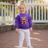 imageKuriozud Toddler Baby Boy Girl Football Outfit Pullover Sweatshirt Long Sleeve Crewneck Shirt Top Fall Winter ClothesTiger Purple